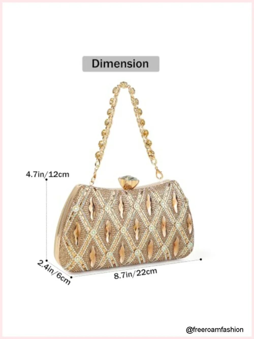 Sparkly Rhinestone Sequin Clutch Evening Bag Purse Handbag Bridal Wedding Party